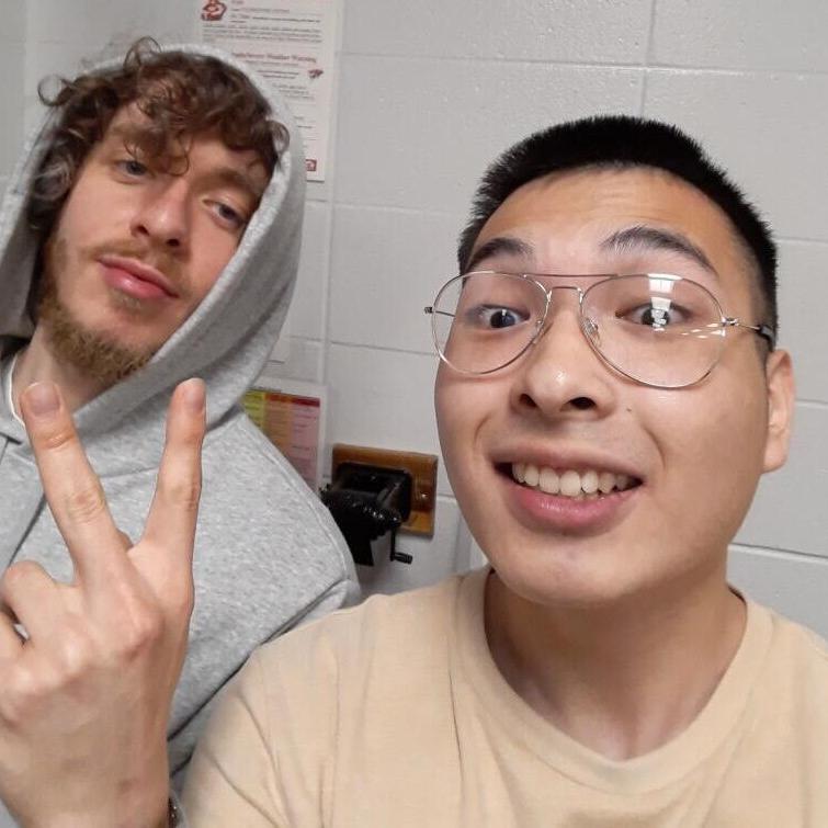 Jack Harlow with Ballard High School student David Chuong